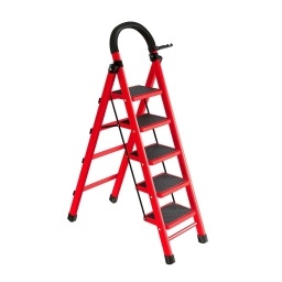 Escalera 5 escalones negra  roja