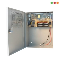 Fuente con gabinete 12v 20ah 18ch con respaldo