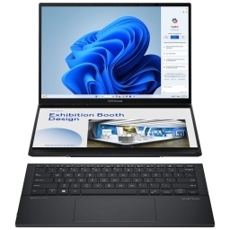 Notebook Asus Zenbook Duo Core Ultra 9 5.4Ghz, 32GB, 2TB SSD, DUAL 14'' WUXGA Oled Touch