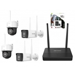 Combo Hikvision NVS Wifi 6 + 4 camaras 2MP + MicroSD 512GB