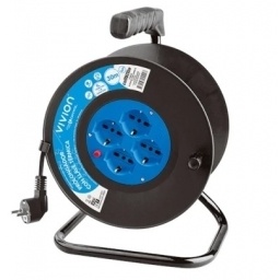 Alargue carrete 30 metros 4xSchuko a ficha Schuko Conatel