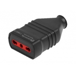 Ficha 3L bipaso hembra de goma con tierra negra Conatel