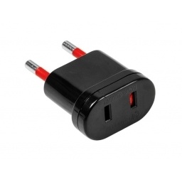 Adaptador S/T americana a ficha S/T negro Conatel