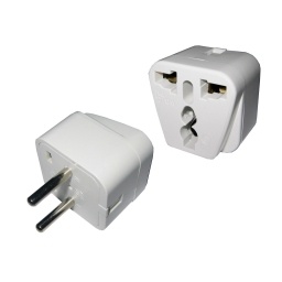 Adaptador de ficha universal a 2 en linea
