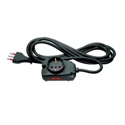 Alargue 3 metros 1xSchuko + 2x3L a ficha 3L Conatel negro