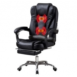 Silla ejecutiva Miles con apoya pies y 2 puntos de masaje negro