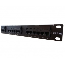 Patchera 24 puertos cat 5e para rack