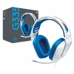 Audfonos Logitech G335 blancos gamer